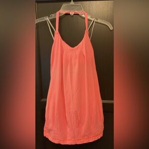 lululemon Wild Tank Flash Light Neon Built-In Sports Bra Size 6 EUC Structured